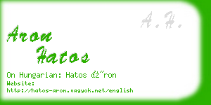 aron hatos business card